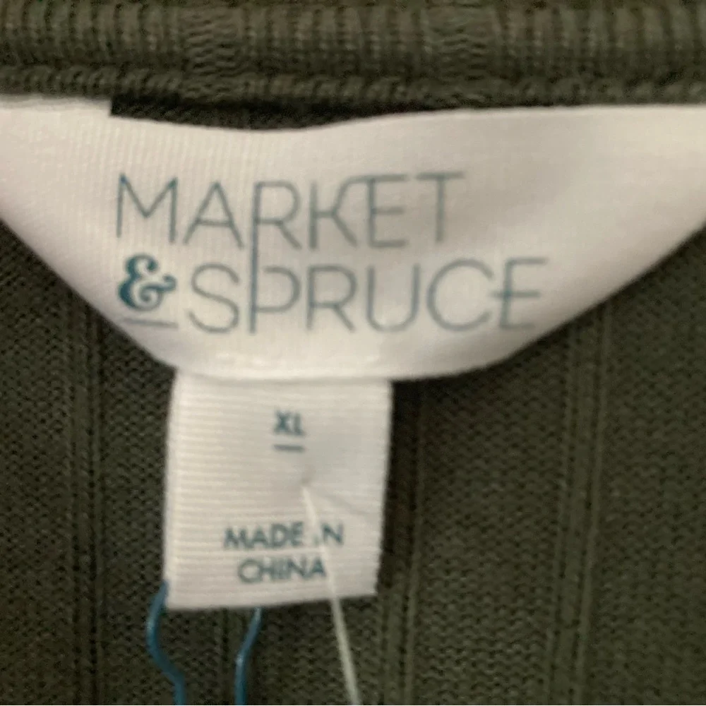 Market & Spruce Olive Ribbed Long-Sleeve Button-Front Maxi Dress - Picture 5 of 5